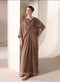 AK001- Brown Chiffon Kaftan
