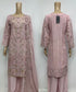 HP10 - 3 piece embroidered shirt and Duppatta with embroidered raw silk trousers