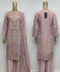 HP10 - 3 piece embroidered shirt and Duppatta with embroidered raw silk trousers