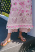 HC009 - Pink floral print 3 piece stitched Chikankari Summer Collection