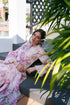 HC009 - Pink floral print 3 piece stitched Chikankari Summer Collection