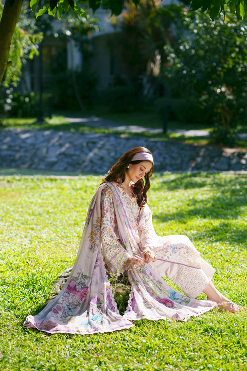 HC008 - Blush pink 3 piece stitched Chikankari Summer Collection