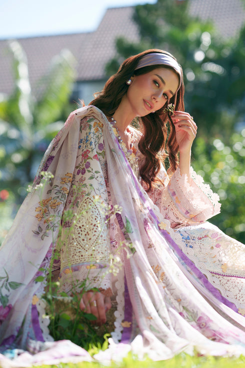HC008 - Blush pink 3 piece stitched Chikankari Summer Collection