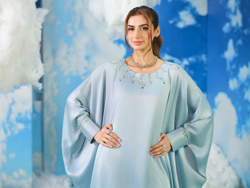 HP16 - Sky Blue Kaftan style with plazo