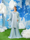 HP16 - Sky Blue Kaftan style with plazo