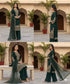 HP009 - 3 Piece Embroidered shirt and Duppatta and raw silk trousers
